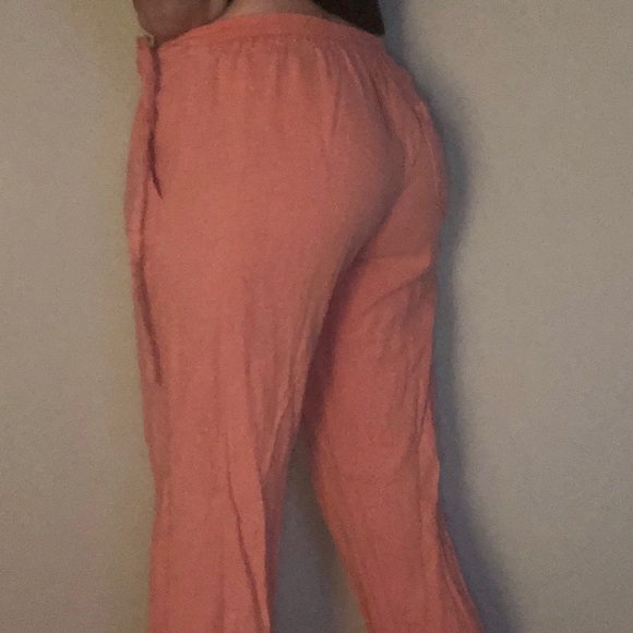 Salmon Linen Beach Pants - Picture 7 of 8